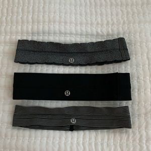 Lululemon headbands- set of 3